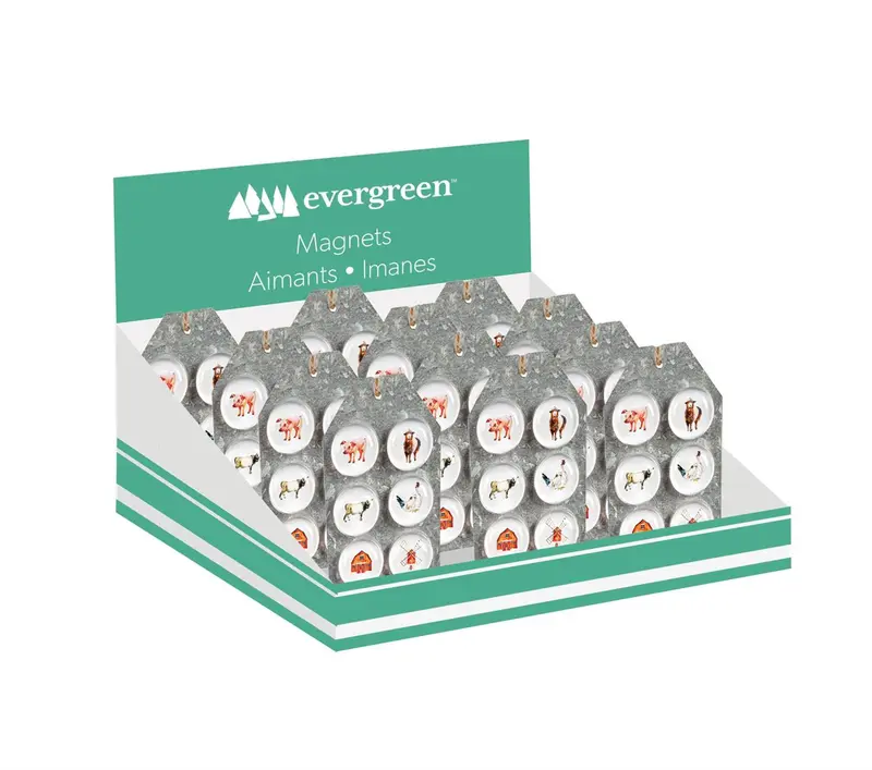 1.25" Round Magnet Set in CDU, Farm