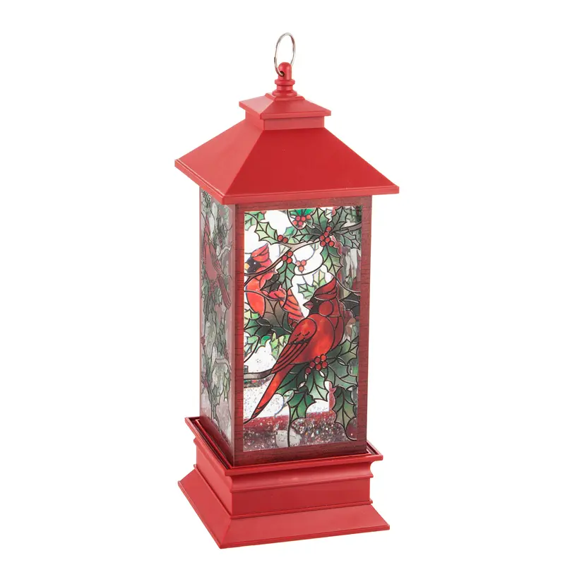 10.5" LED Spinning Water Cardinal Tabletop Decor,8led543