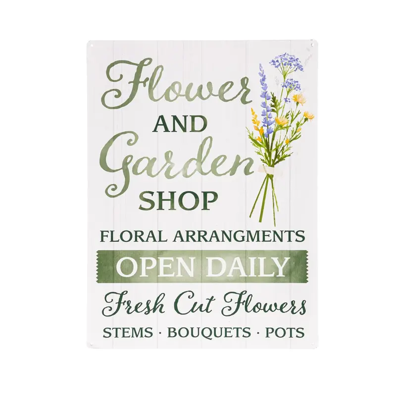 11.5"L x 15.5"H Metal USA Wall Decor, Garden Shop,6m9226