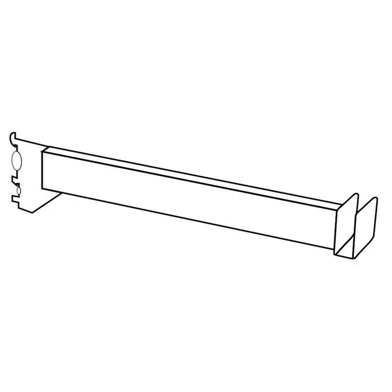 11" Hang rail Brackets for 0.5" Slot Standard, White, Set of 2