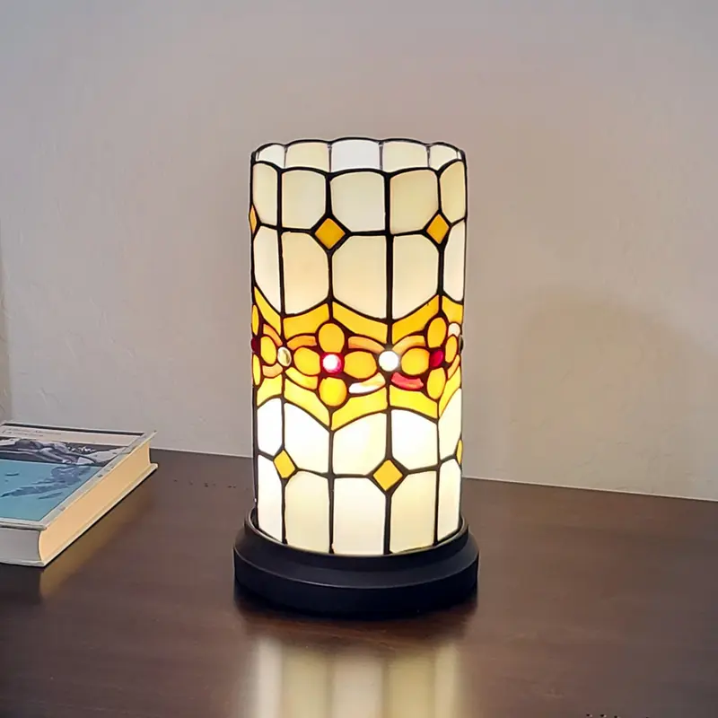11" Tiffany Style Mosaic Tile Accent Table Lamp By Homeroots