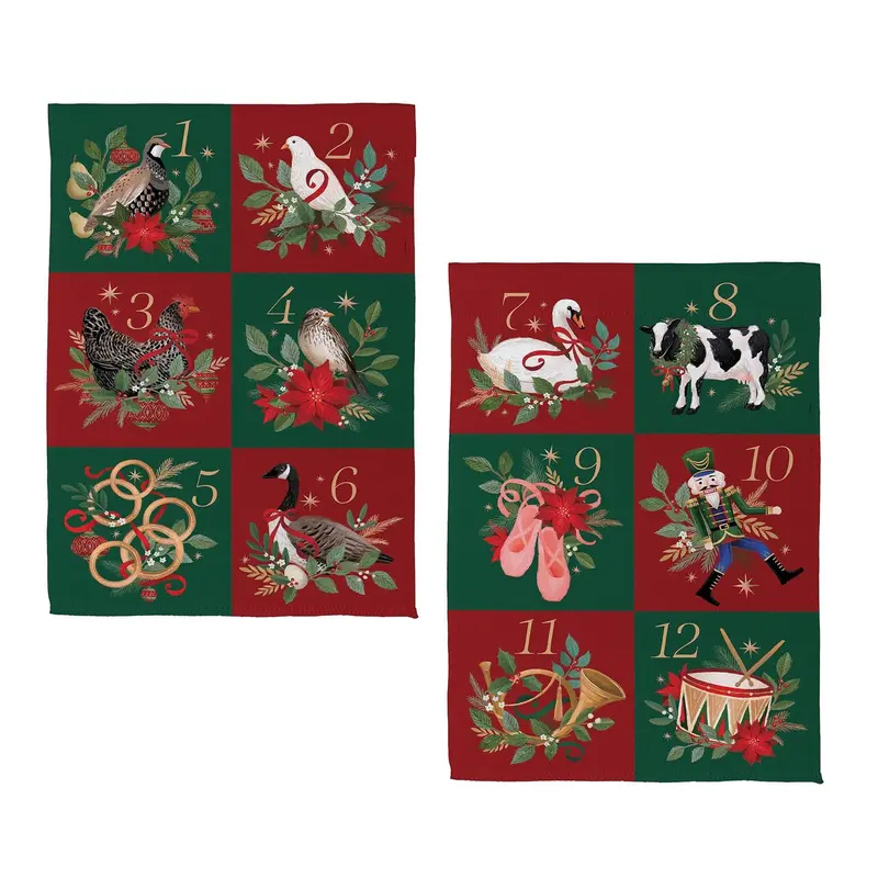 12 Days of Christmas Suede Garden Flag_x000D_