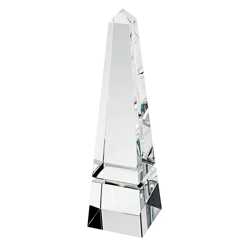 12 Hand Crafted Crystal Obelisk By Homeroots