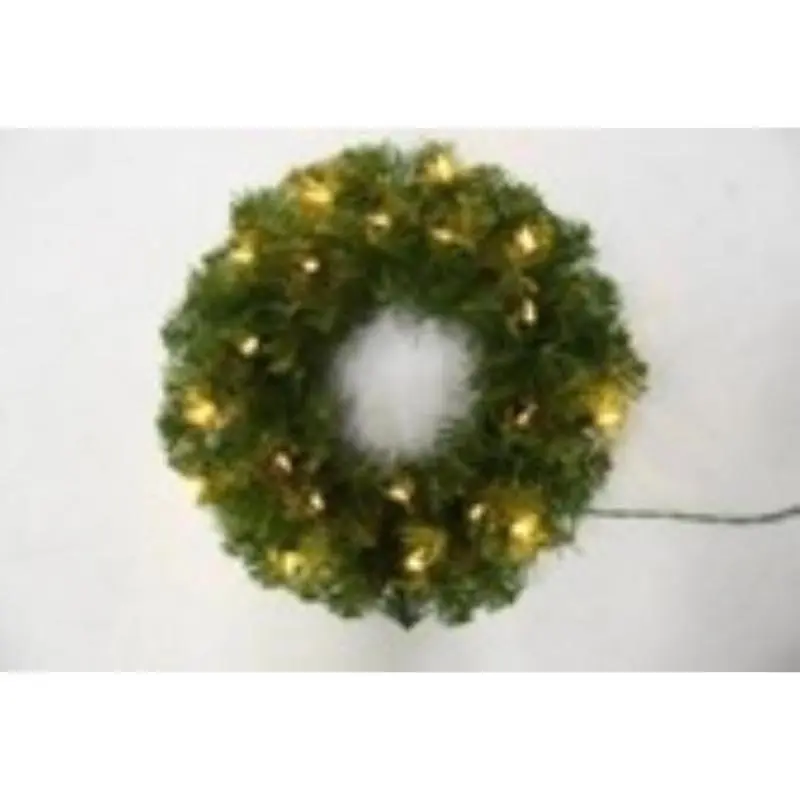 12 in. H X 12 in. W X 2.5 in. L Green WW Incan & LED Wreath Displayer PVC