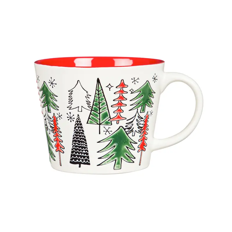 12 OZ Ceramic Cup, Trees,3amh159