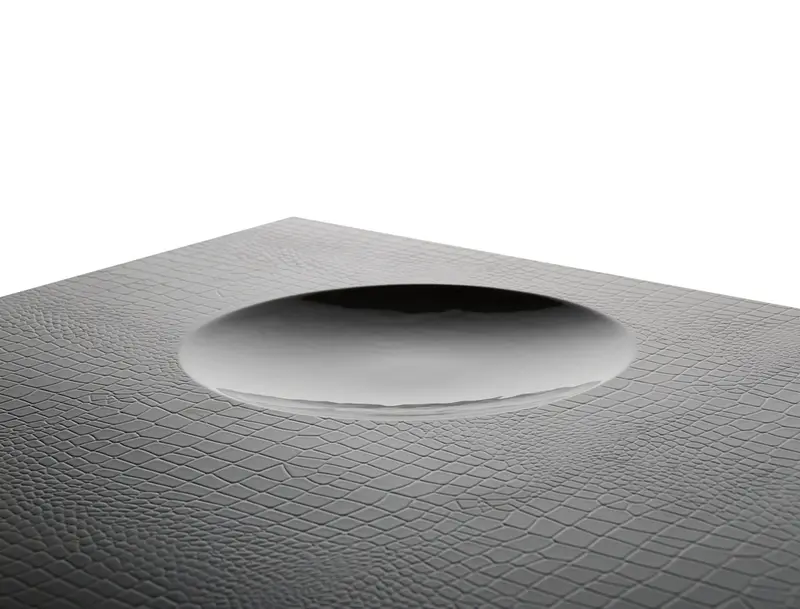 14.5" Black Crocodile Lacquer Coffee Table with 2 Drawers By Homeroots
