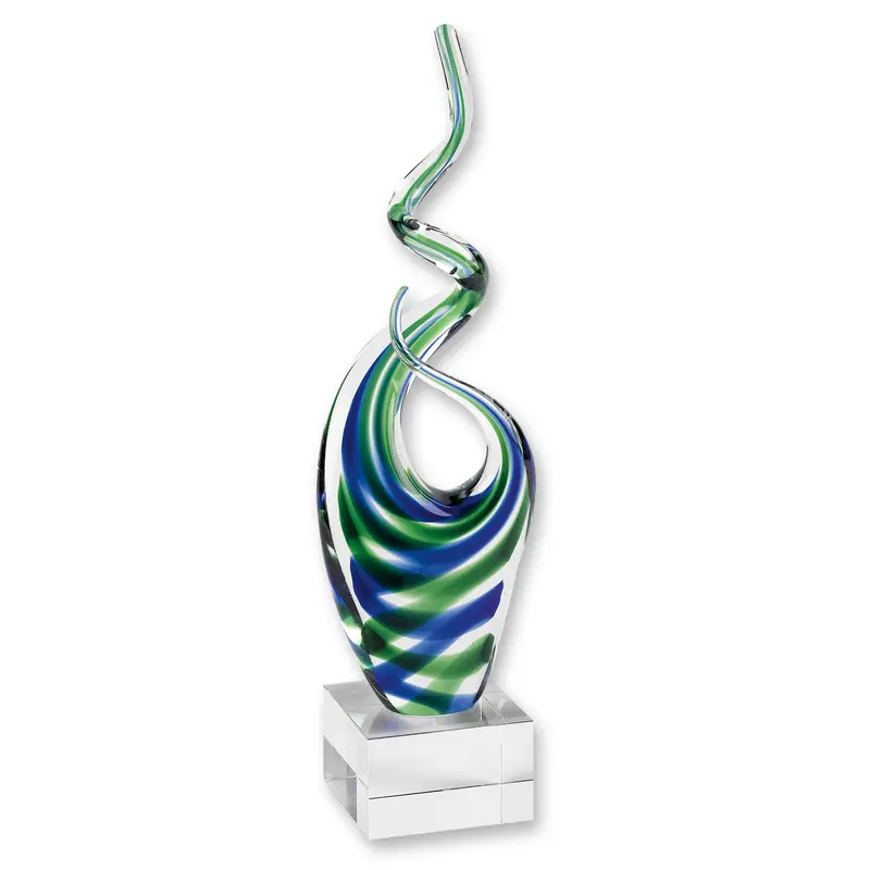 14 MultiColor Glass Art Glass Centerpiece By Homeroots