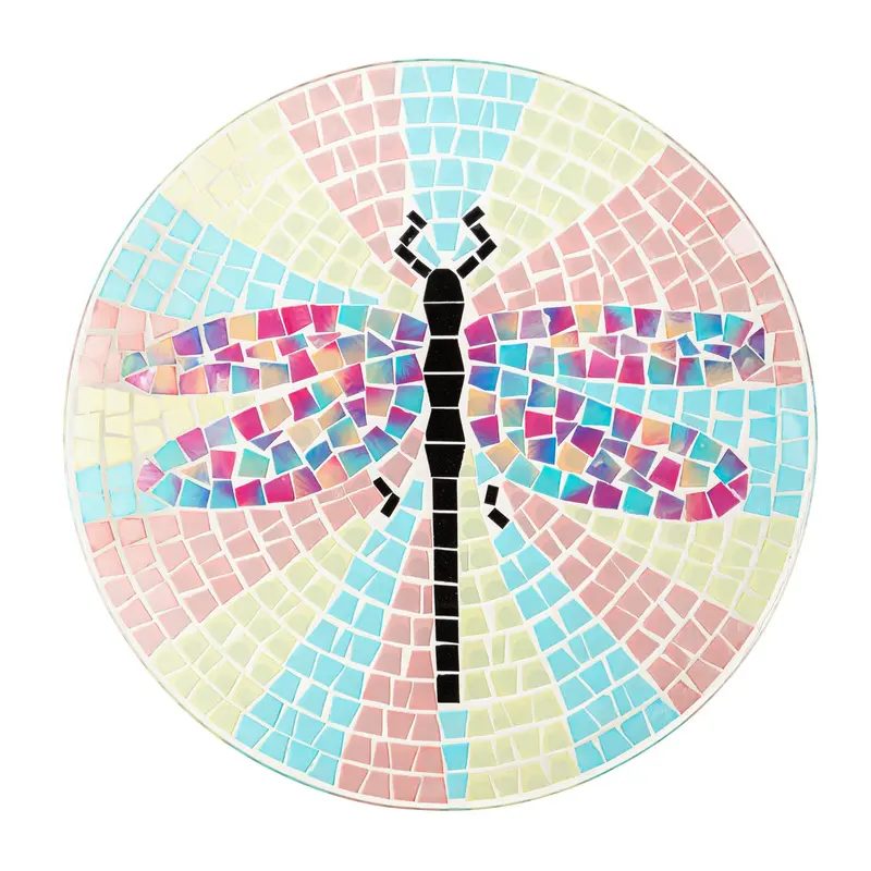15" Bright Dragonfly Bird Bath