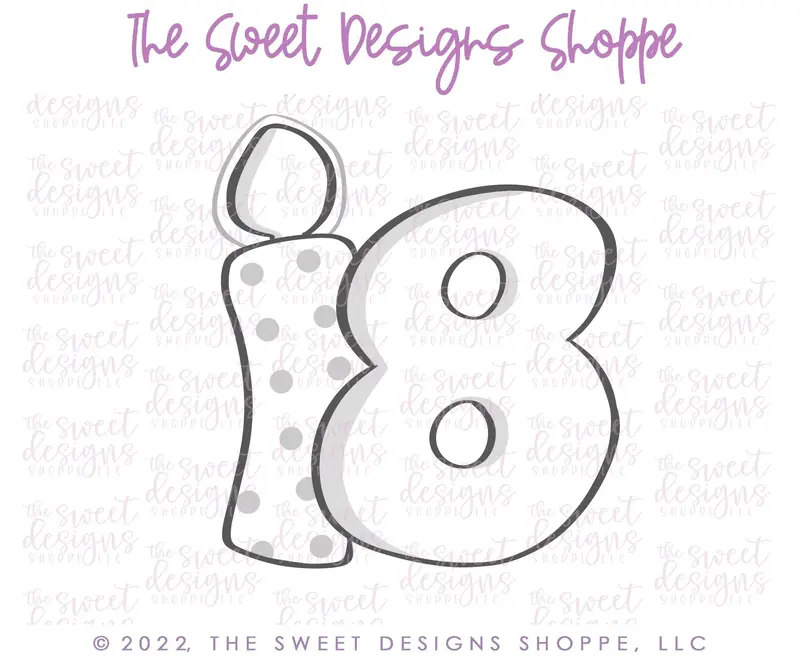 18 Birthday Candle - Cookie Cutter