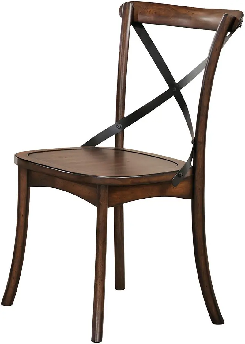 18" X 21" X 35" Dark Oak Black Wood Side Chair Set2 By Homeroots
