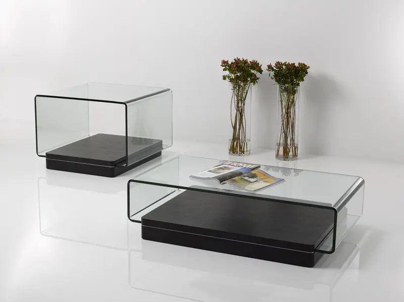 19' Oak Veneer and Glass End Table By Homeroots