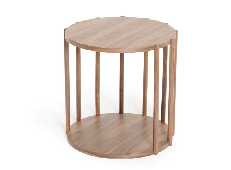 19' Walnut Wood End Table By Homeroots