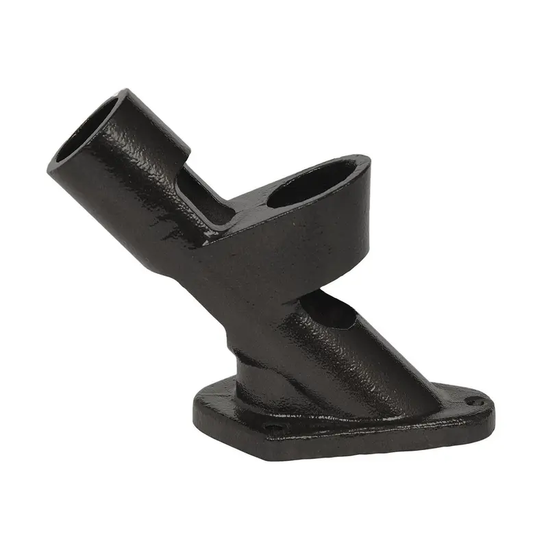 2-Position Cast Iron House Flag Bracket, Black Black