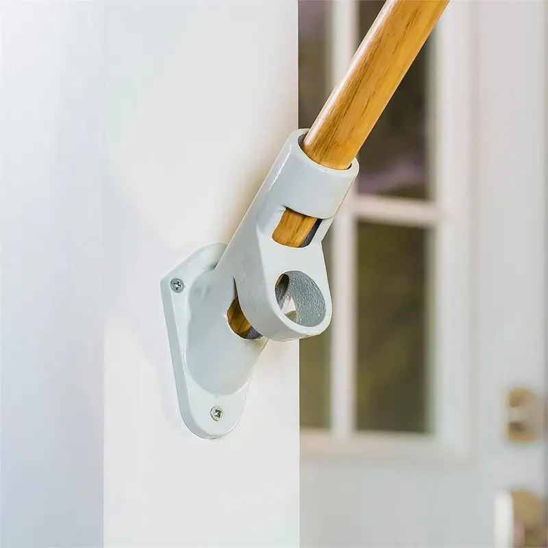 2-Position Cast Iron House Flag Bracket, White White