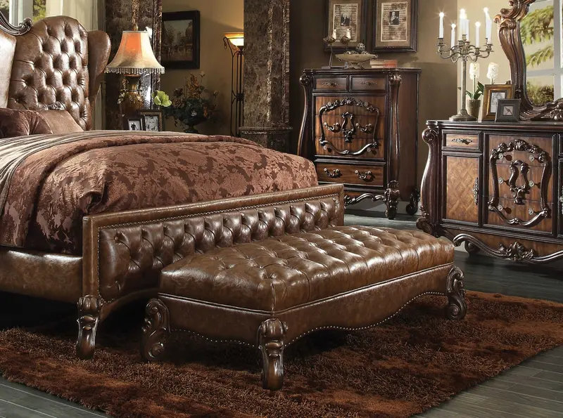 2-Tone Light Brown Polyurethane Bench
