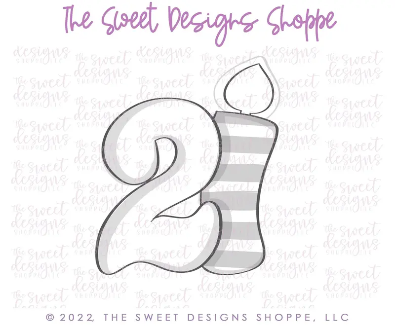 21 Birthday Candle - Cookie Cutter