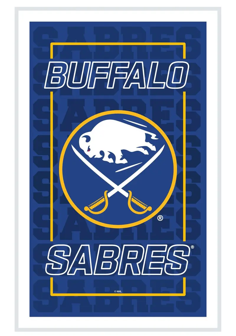 22"H x 14"L NeoLite Wall Decor, Rectangle, Buffalo Sabres