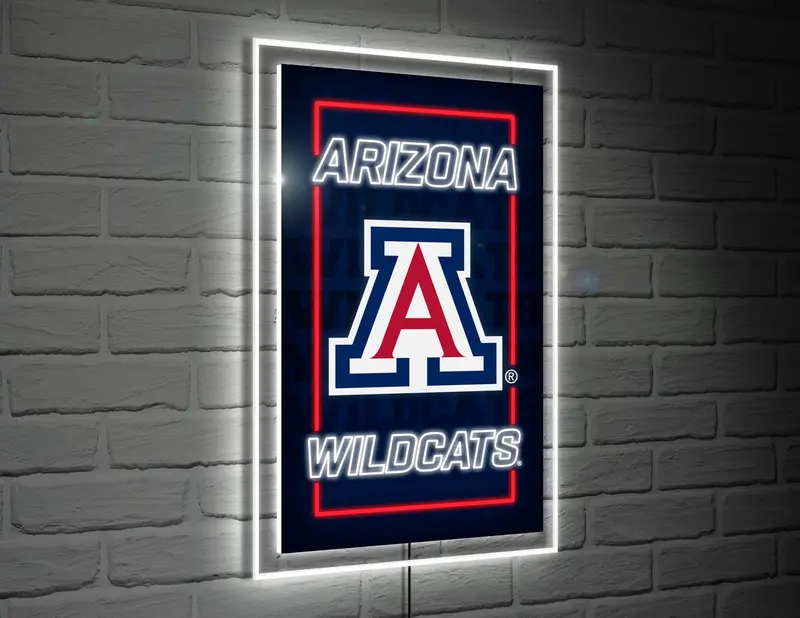 22"H x 14"L NeoLite Wall Decor, Rectangle, University of Arizona,8led945nlrt
