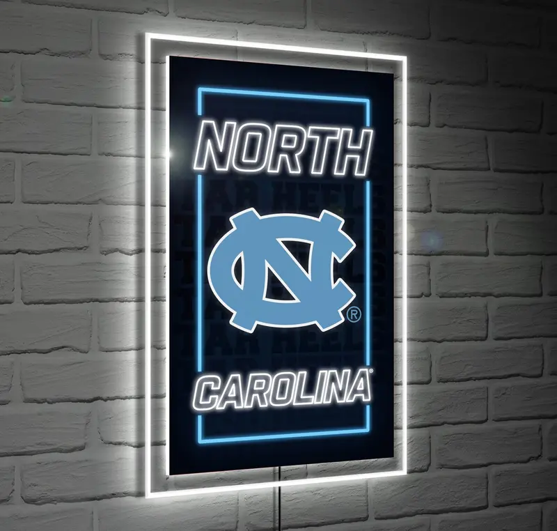 22"H x 14"L NeoLite Wall Decor, Rectangle, University of North Carolina,8led951nlrt