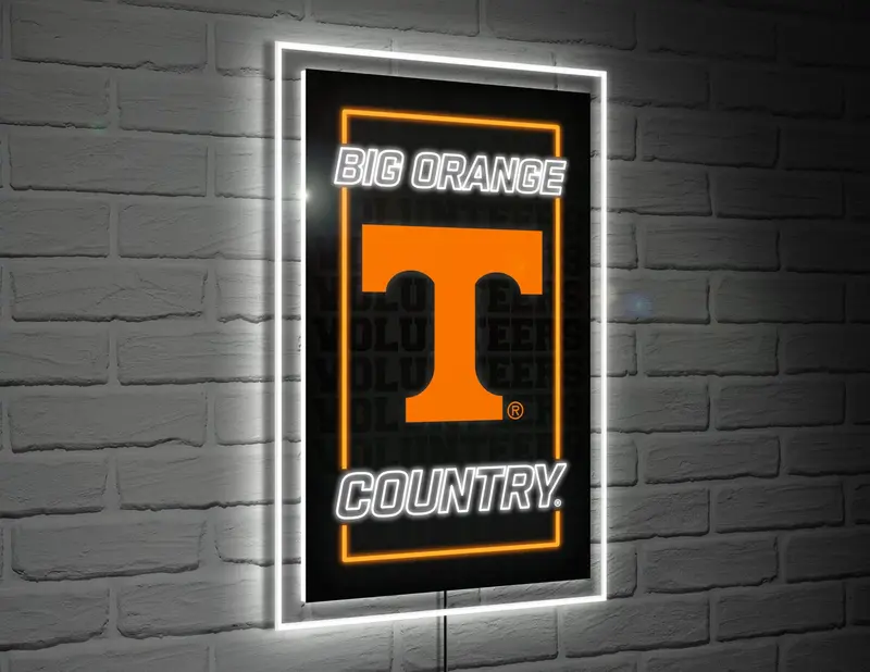 22"H x 14"L NeoLite Wall Decor, Rectangle, University of Tennessee,8led955nlrt