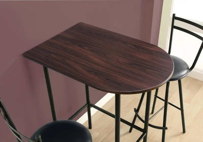 24" Brown And Black Free Form Manufactured Wood Bar Table By Homeroots