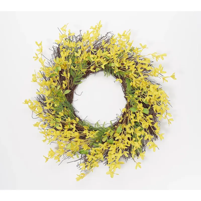 24 in Wreath,Yellow Wild Flowers