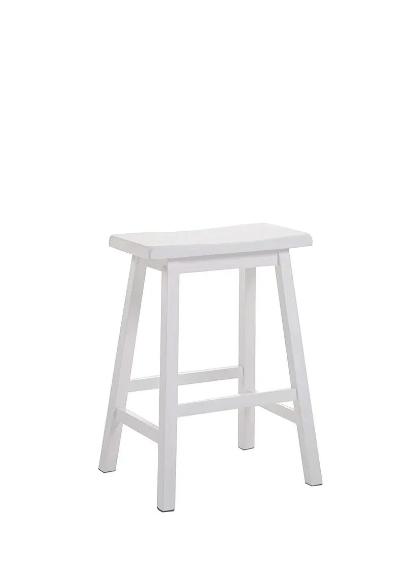 24' White Counter Height Stool (Set Of 2) By Homeroots
