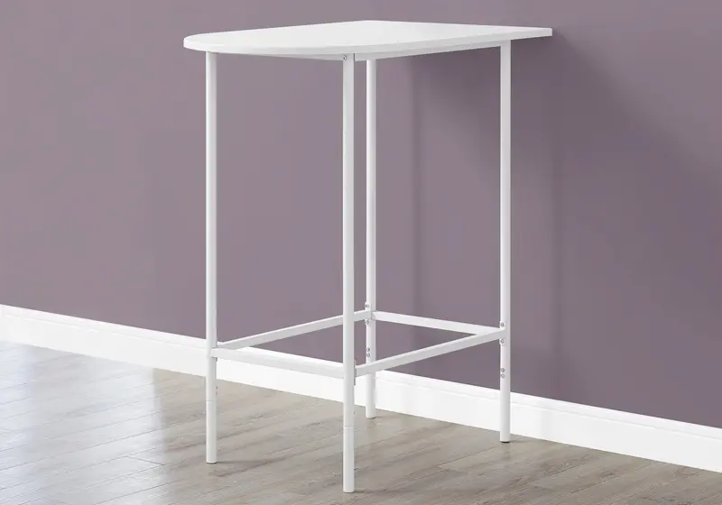 24" White Free Form Manufactured Wood Bar Table By Homeroots