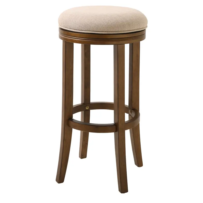 25" Honeysuckle Finished Solid Wood Frame With Cream Fabric Counter Stool By Homeroots
