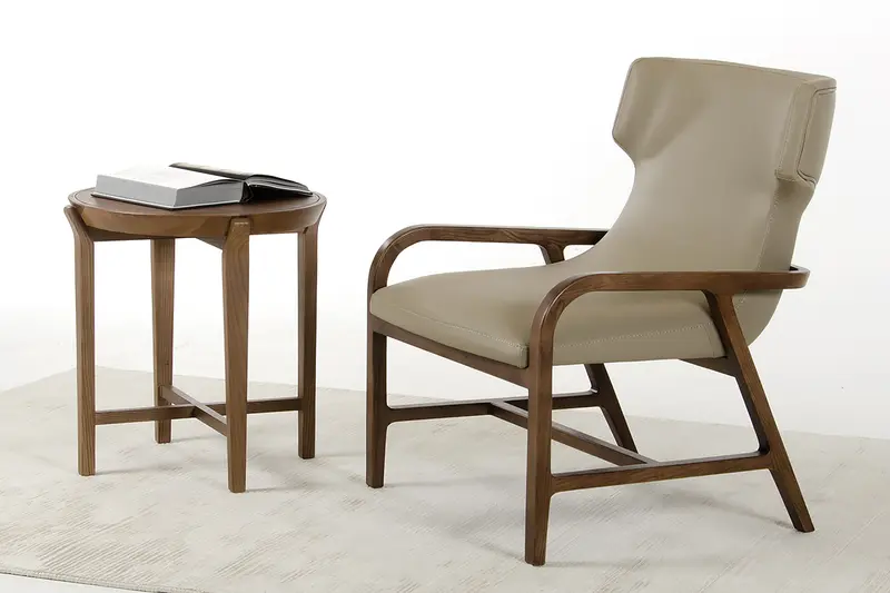 25' Walnut Wood and Veneer Side Table By Homeroots