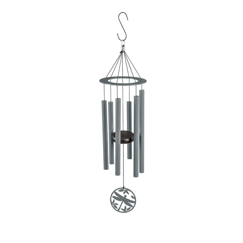 27"H Laser Cut Metal Hand Tuned Wind Chime, Dragonfly, Scale "C"