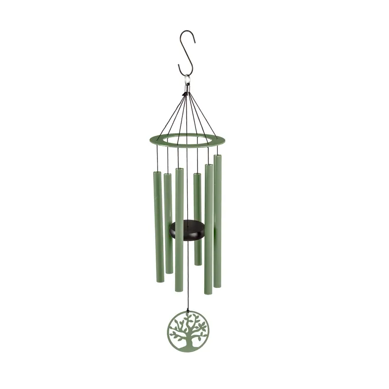 27"H Laser Cut Metal Hand Tuned Windchime, Tree, Scale "C",2wc2122
