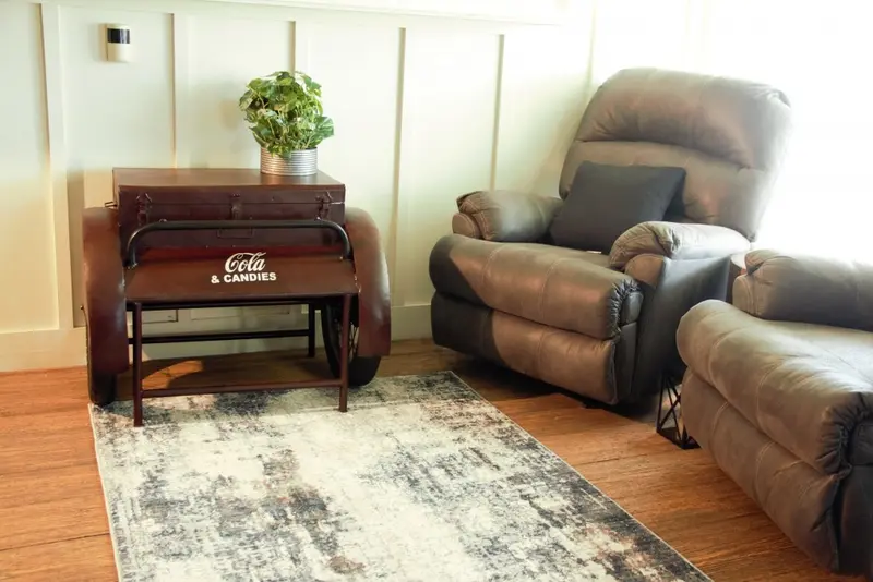 27" Maroon Steel End Table By Homeroots