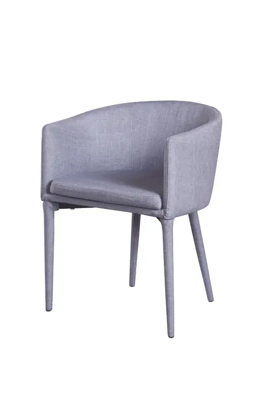 28' Grey Fabric And Metal Dining Chair By Homeroots