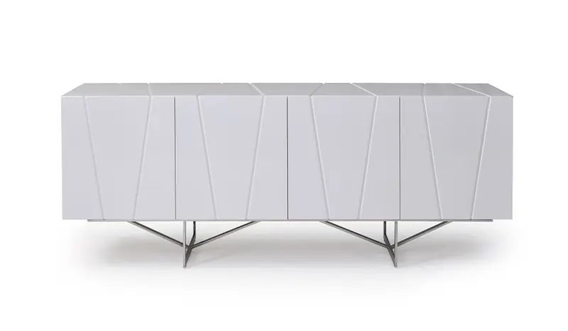 28' White High Gloss Buffet By Homeroots