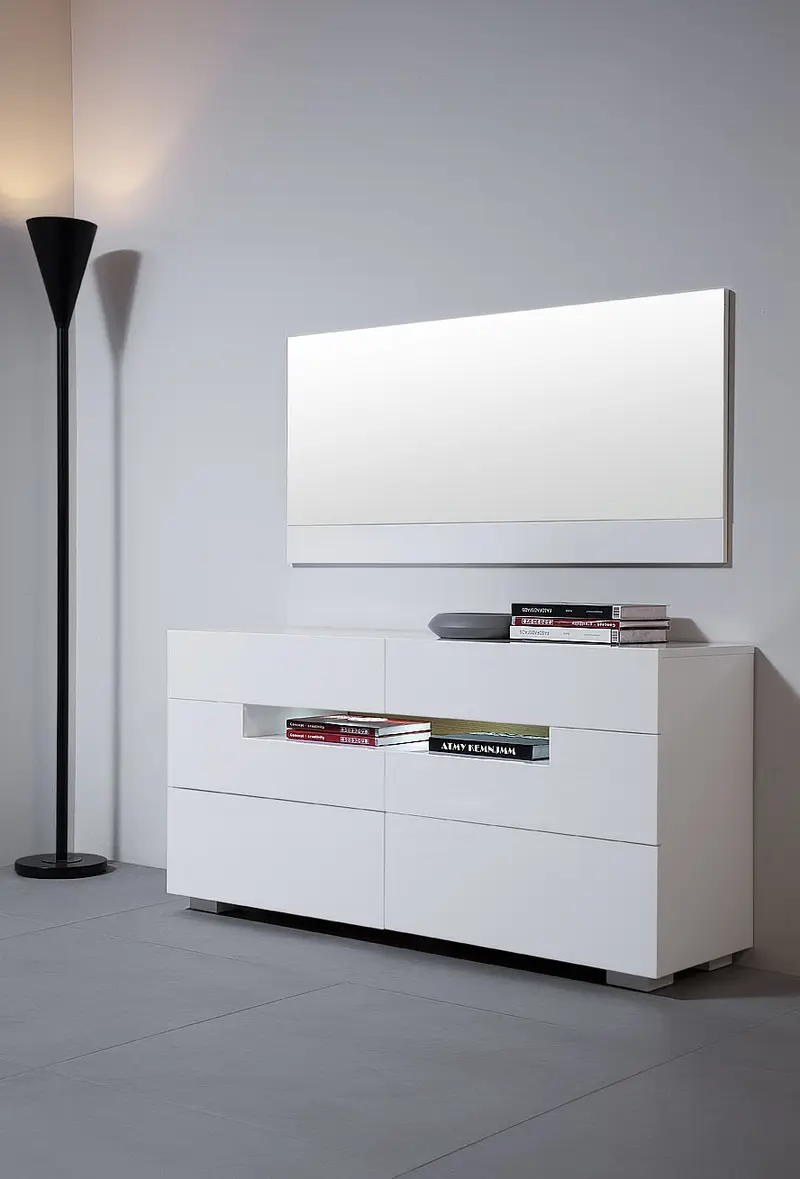 28' White Mdf Dresser By Homeroots