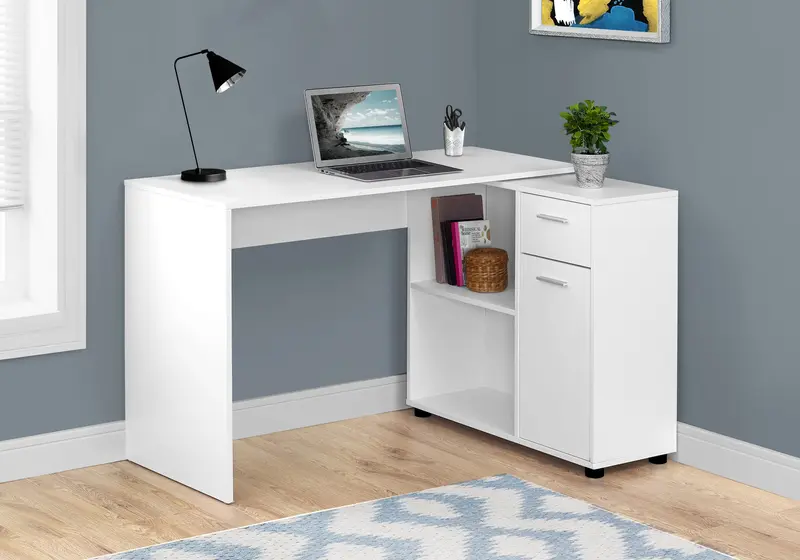 29.5" Particle Board and Laminate Computer Desk with a Storage Cabinet By Homeroots