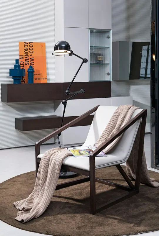29' Grey Eco Leather Lounge Chair By Homeroots