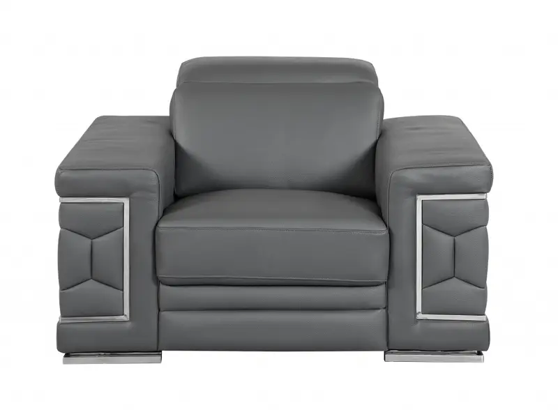 29" to 38" Sturdy Dark Gray Chair By Homeroots
