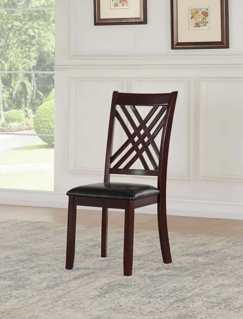 2Pc Black And Espresso Side Chair By Homeroots - 318946