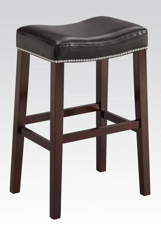 2Pc Black And Espresso Swivel Counter Height Stool By Homeroots