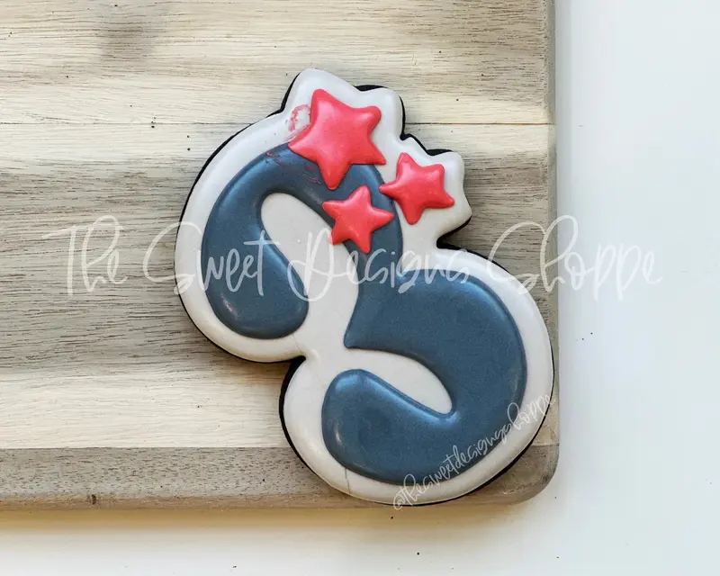 3 with Stars - Cookie Cutter