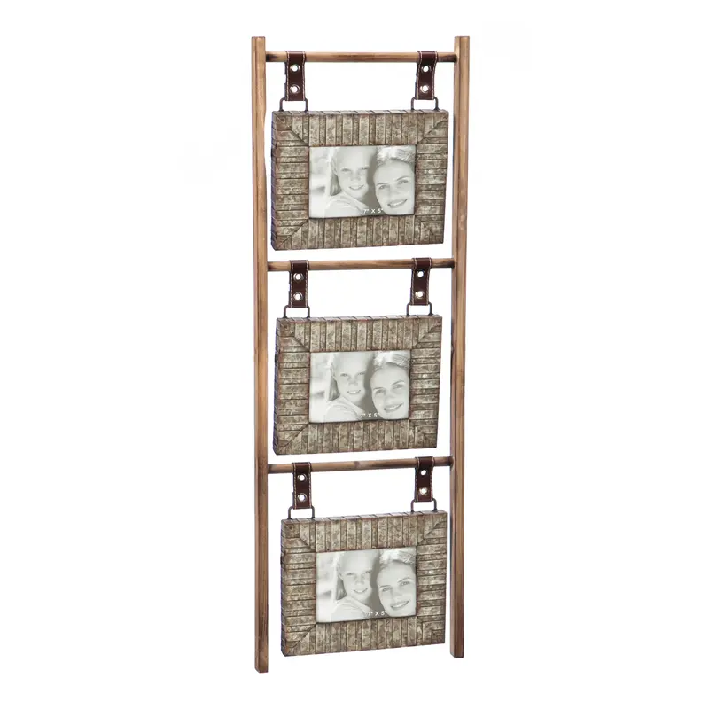 3 Wood and Metal Hanging Wall Frames,6pf30001