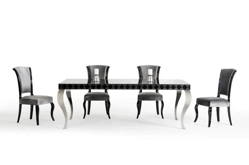 30" Black Lacquer Mdf Dining Table By Homeroots