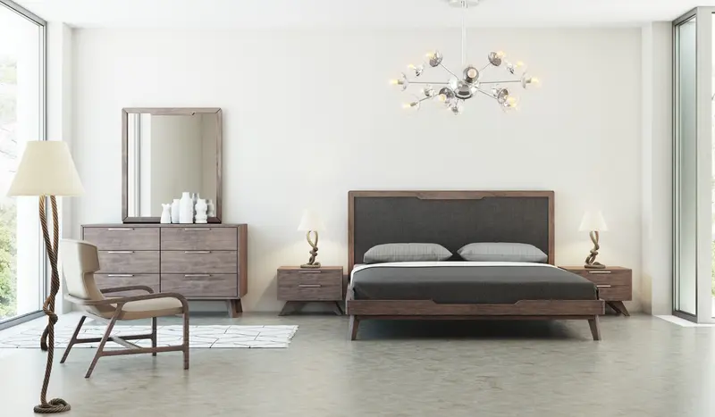 30 Walnut Veneer MDF and Wood Dresser By Homeroots