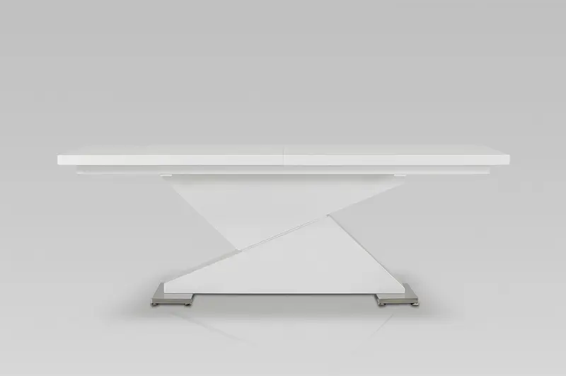 30' White Mdf And Steel Dining Table By Homeroots - 283322