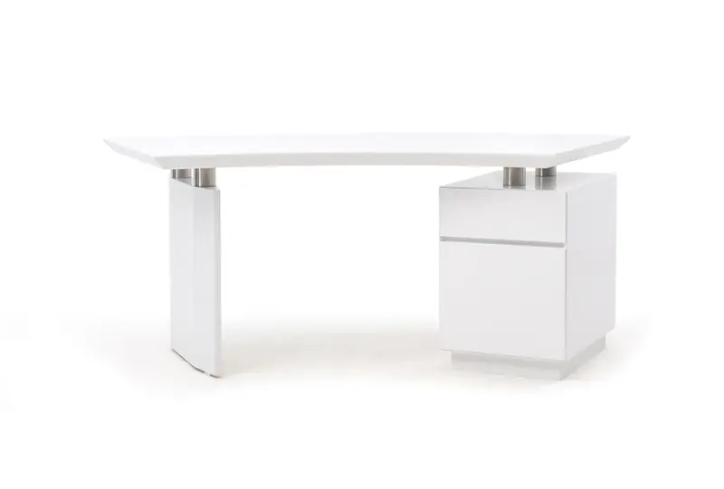 30 White Stainless Steel Office Desk By Homeroots