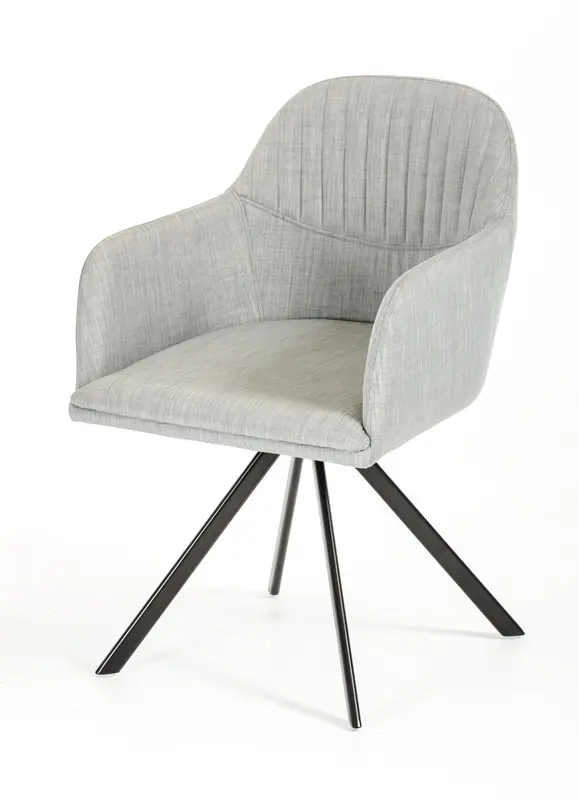 31' Grey Fabric And Metal Dining Chair By Homeroots
