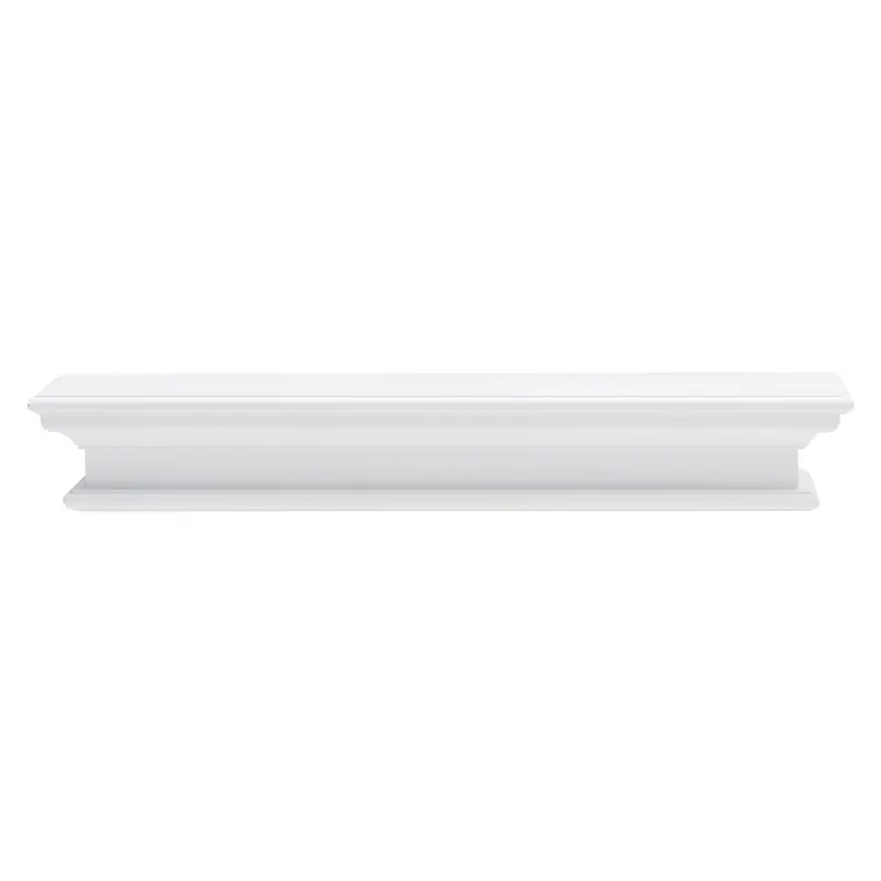 32" Classic White Floating Wall Shelf By Homeroots