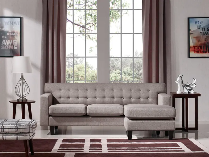 32' Plastic Foam Wood and Fabric Sofa and Ottoman Set By Homeroots